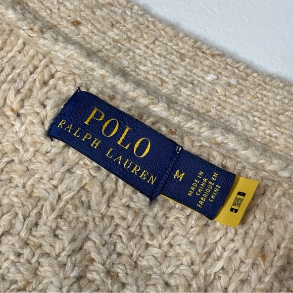 Polo Ralph Lauren Cable Knit Boyfriend Cardigan - Size Medium NWOT - Picture 5 of 10